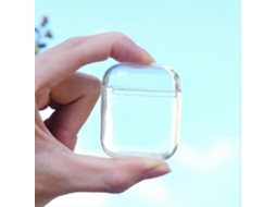 Capa protetora transparente e sólida em TPU para AirPods 1/2, sem gancho. GIECY