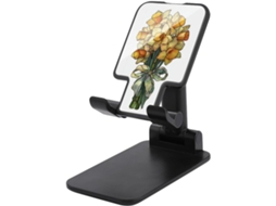 Buquê De Narcisos Em Vidro Colorido Com Fita Suporte Dobrável E Ajustável Para Celular Mesa