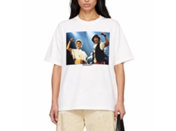 Rockinstone Bill And Ted Excellent Fists Up White Adult T-shirt Size:s