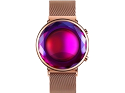 Lurelia Relógio Digital Feminino, Visor Digital, Led, Aço Inoxidável, Couro, Roxo