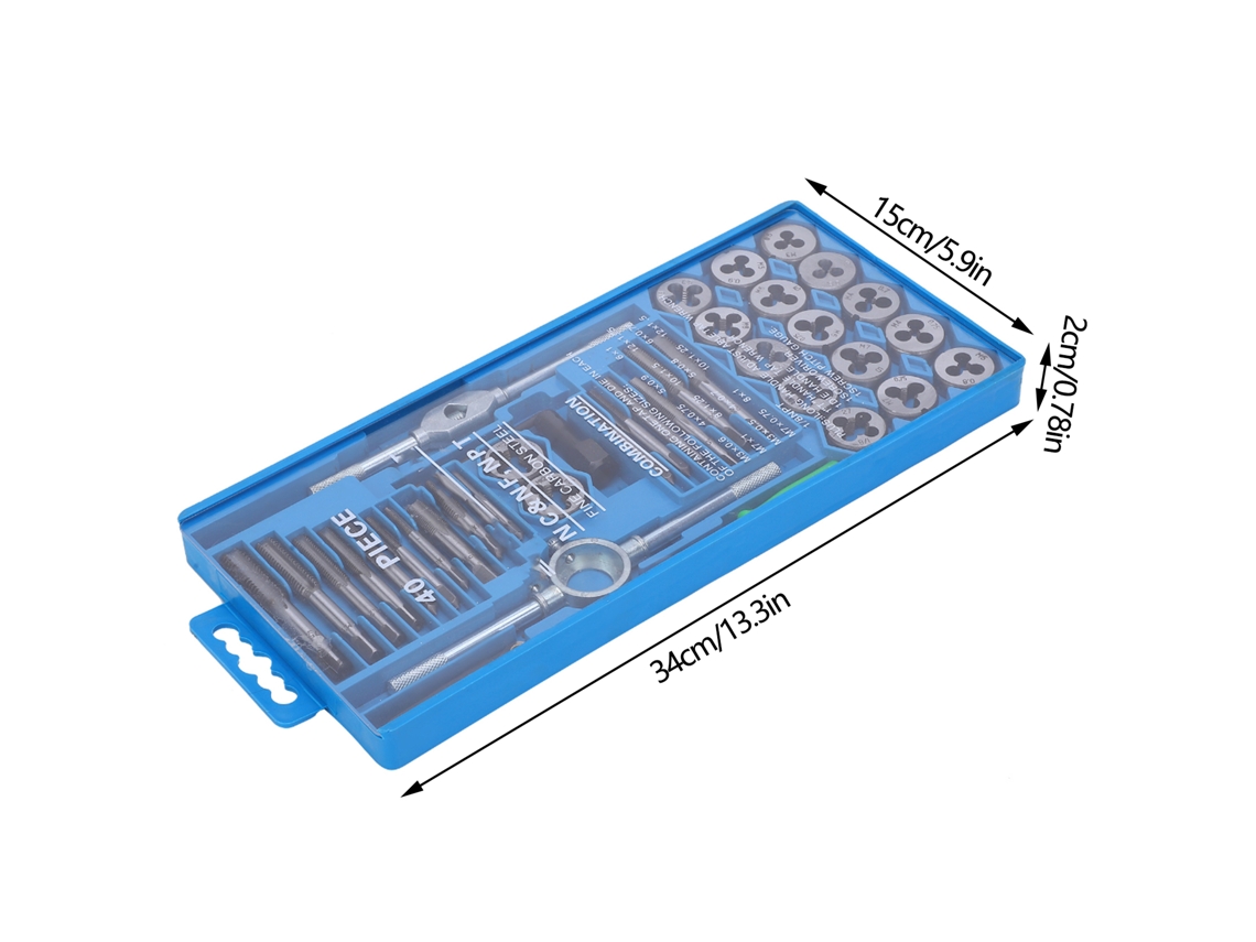 Conjunto De Tampas E Roscas Métricas Laxiscreed Com 40 Peças Para Usinagem Manual De Roscas