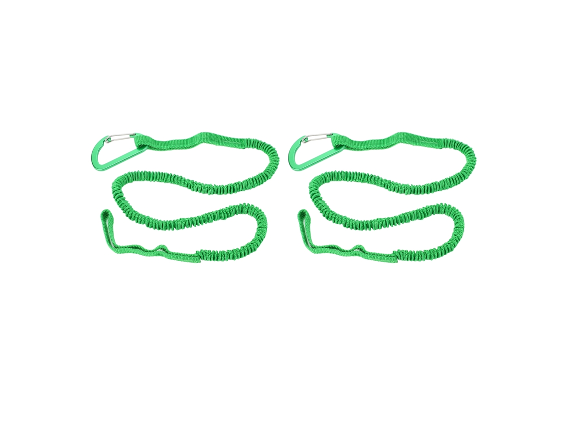 2pcs Corda Elástica para Remo de Kayak Lanyard Strap 3 6 Pés Verde S/MARCA