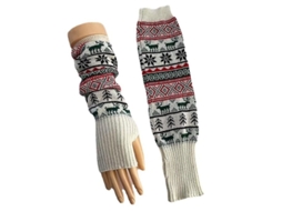 2026 guantes de Invierno para Adolescentes com Estampa de Flocos de Neve Punho Médio Tecidos Táteis
