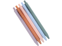 Conjunto De 5 Canetas Em Gel Para Estudantes, Cores Pastel, Mecanismo