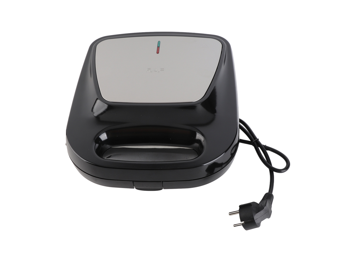 Máquina de sanduíches elétrica 1400w, alumínio, antiaderente, para pequenos almoços
