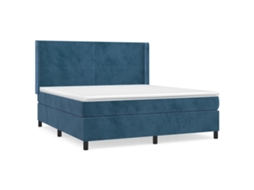Box Spring Bed, Box Spring Beds Vidaxl Azul Veludo (160 X 200 Cm)