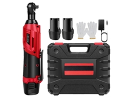 Chave De Impacto Elétrica Sem Fio, 12v Torque, 7 Soquetes, Vermelho Oem
