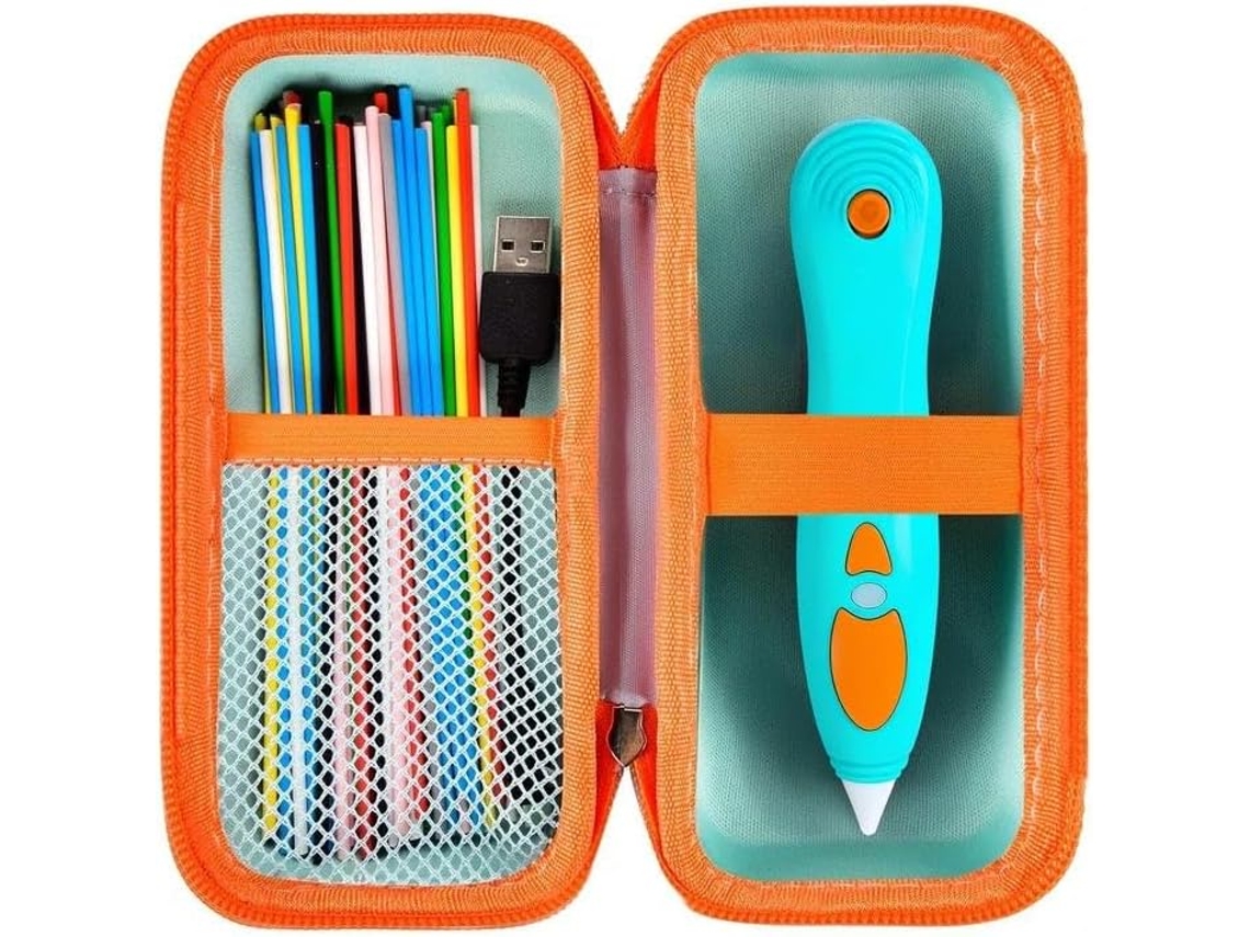 Estojo Compatível Com Caneta De Impressão 3d Infantil, Organizador De Viagem Para Pacotes De Refil De Filamento (verde)