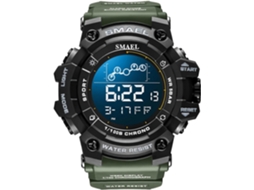 Lurelia Relógio Digital Desportivo, Led, Cronómetro, Alarme, Data/calendário, Luminoso, Pele, Tpu, Resistente À Água 50m, Verde