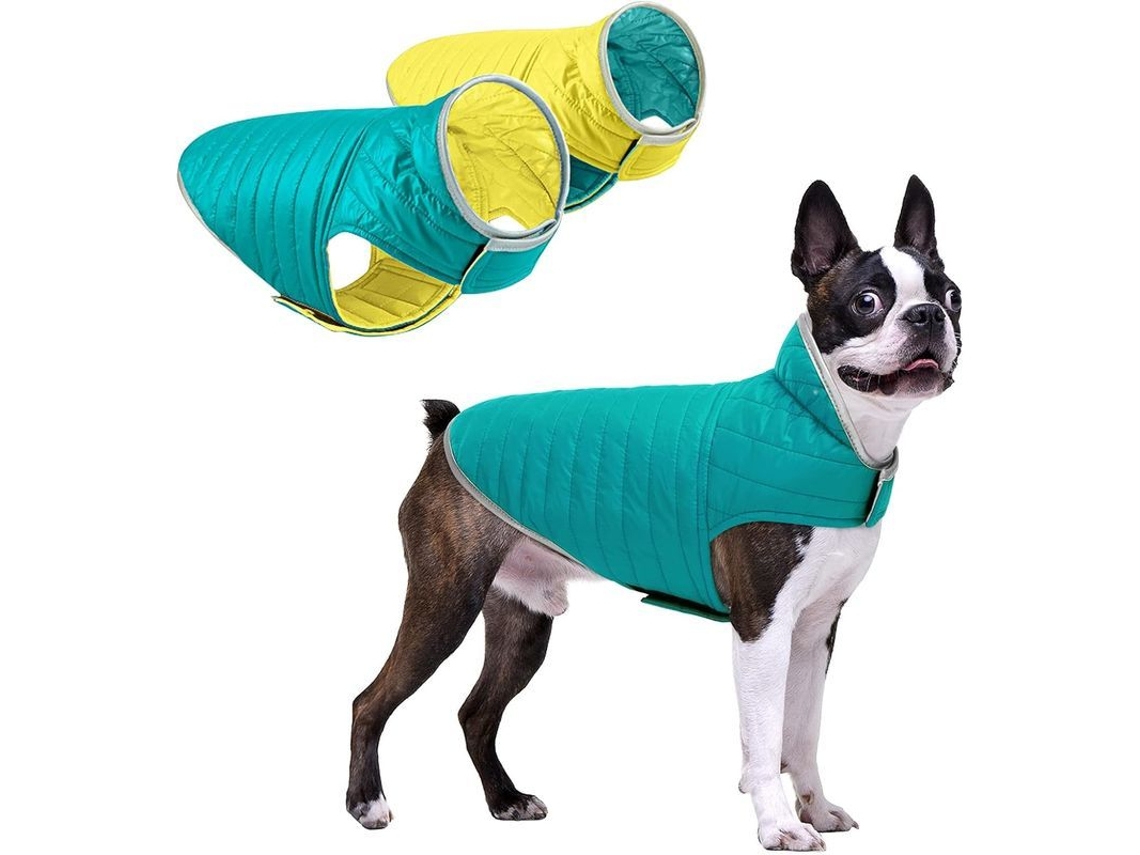 Chaleco Reversible Para Perro Impermeable Ligero Con Reflector, Ajustable Y Antiparras Para Invierno