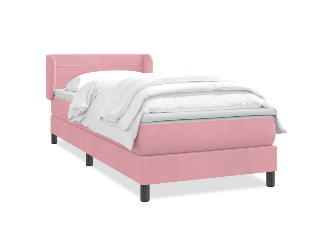 Box Spring Bed, Box Spring Beds Vidaxl Cor-de-rosa Veludo (90 X 210 Cm)