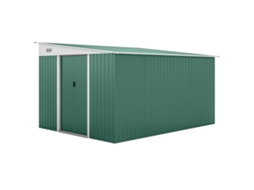 Casetta Gives Garden With Door Scorrevole. In Steel. 345x280. 5x169 - 201cm. Green