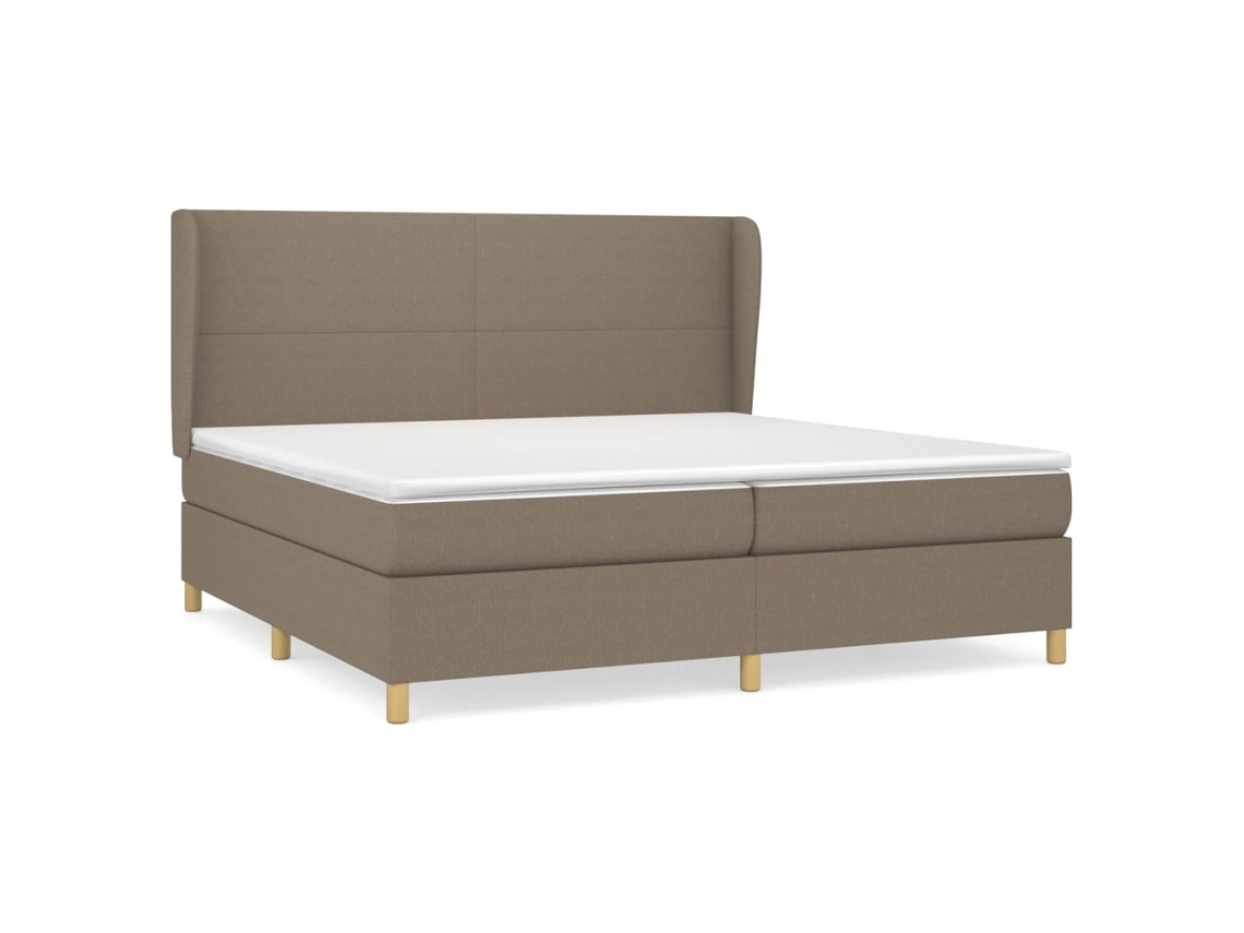 Box Spring Bed, Box Spring Beds Vidaxl Cinzento-acastanhado Tecido (200 X 200 Cm)
