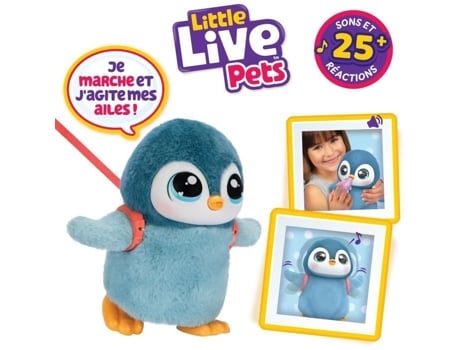 My Little Penguin Moose Toys Little Live Pets Pinguim eletrônico interativo com acessórios