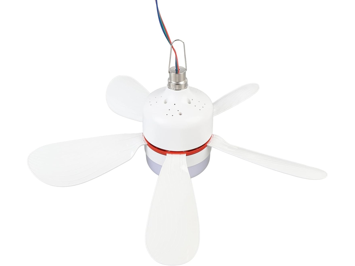 Ventilador De Teto Com Luz, Portátil 12v Dc Pás Removíveis E