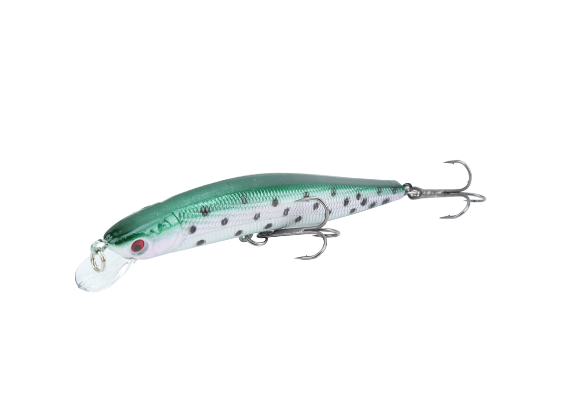 Isca Minnow Plástica com Anzol Treble 7 5pcs