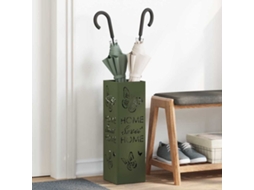 Vidaxl Suporte Para Guarda-chuva De Chuva Verde-azeitona Aço