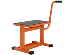 Suporte Para Motocicleta Com Capacidade Máxima De 150 Kg, Em Metal Com Superfície De Borracha E Manivela, 48x34x43 Cm, Laranja.