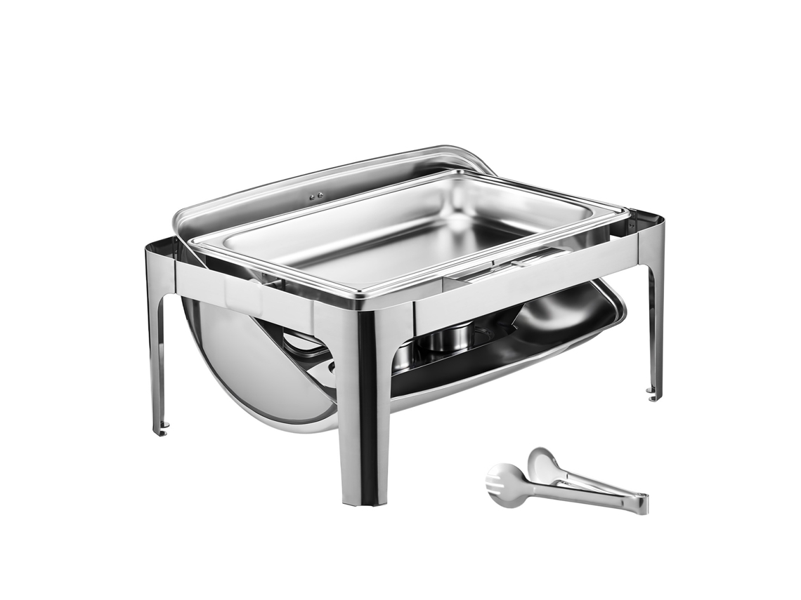 Conjunto de aquecedor de alimentos com frigideiras e tampa S/MARCA