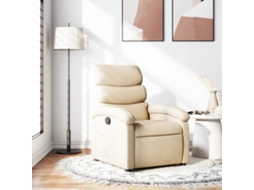 Vidaxl Poltrona Reclinável Em Tecido Creme