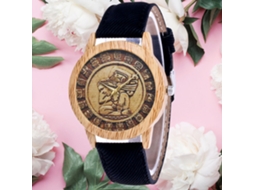 Reloj De Pulsera De Cuarzo Unisex Zhoulianfa Con Patrón Vintage Negro Para Hombre Y Mujer