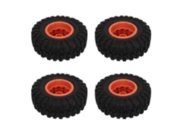 Conjunto de 4 Pneus Rc Crawler de 2,2" com Cubo Triangular de Nylon para Scx10 90046 Gen8 SFUSHOS (laranja)