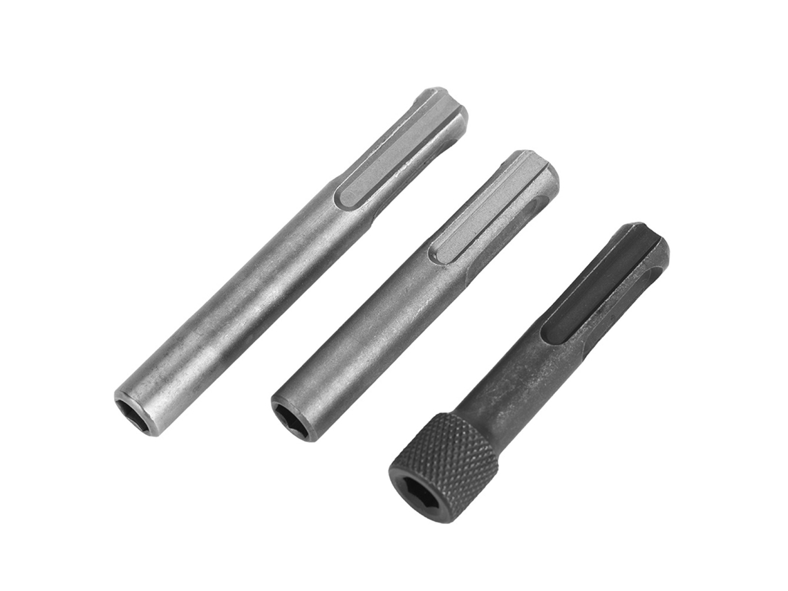 3 Peças Adaptador De Portabrocas De Ponta Hexagonal 1/4" Para Furadeira Sds De Martelo