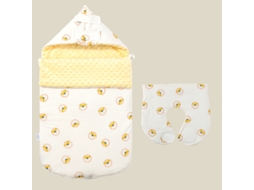 Saco de dormir anti-susto para bebê, outono/inverno, grosso, 105x52cm, branco, Panoona