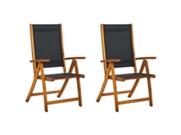 Folding Chair, Folding Chairs Vidaxl Preto Madeira (n/a)