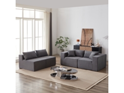 Sofá Modular L Veludo Cotelê 4 Peças Combinação Livre Sala VOLTEDGE