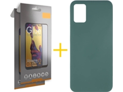 Kit Capa e 2 Películas Samsung Galaxy A51 SKYHE Full Silicone Líquido (Verde)