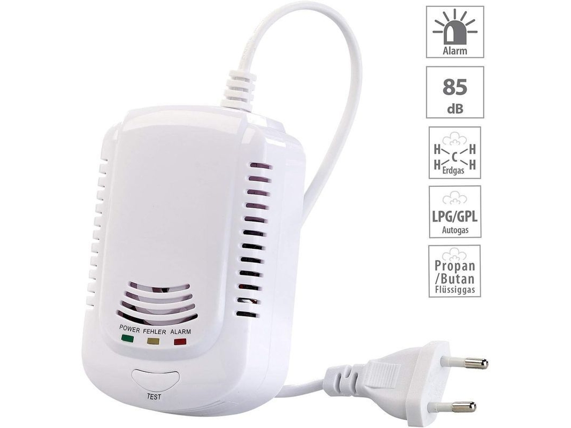 2026 detector de Gás Doméstico com Alarme de 85 Db para Metano e Gases Líquidos/auto