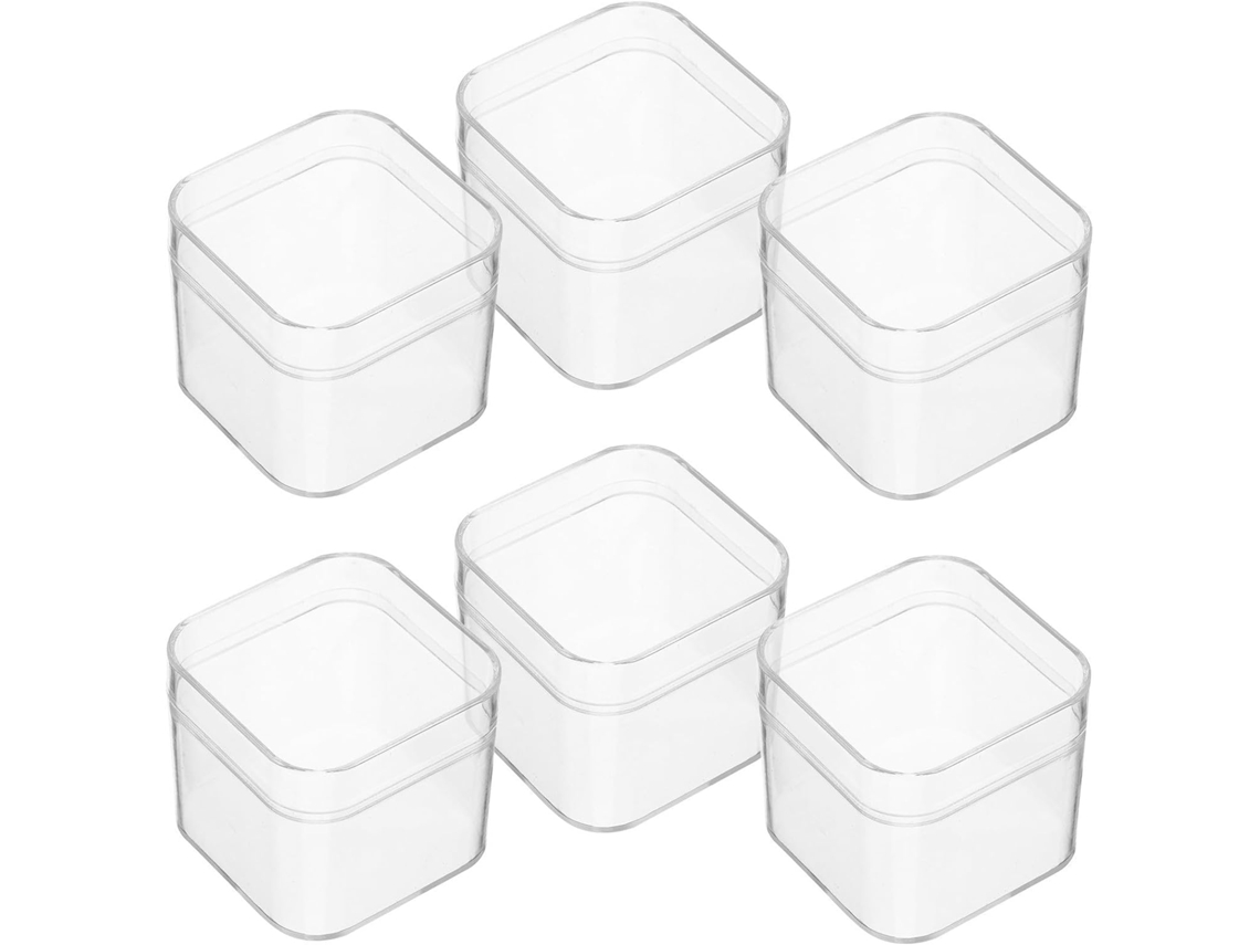 Conjunto De 6 Mini Caixas De Lembrancinhas Transparentes Em Plástico
