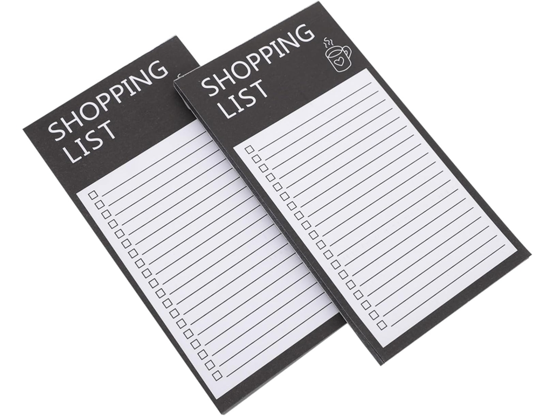 Bloco De Notas Lista De Cursos Magnétique 2 Livres Papier Noir