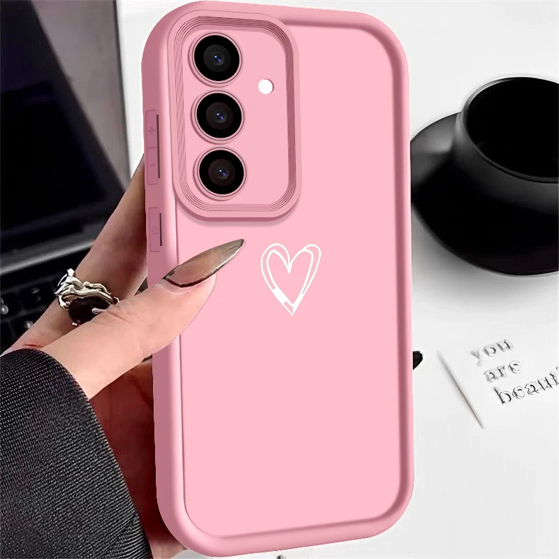 Capa De Celular Samsung A27 Em Tpu Com Formato De Coração Simples (rosa)