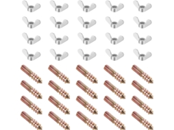 Kit De 40 Parafusos De Asa De 6 Mm Com Rosca Dupla Em Aço Para Instalação Sem Ferramentas E Conexão Segura