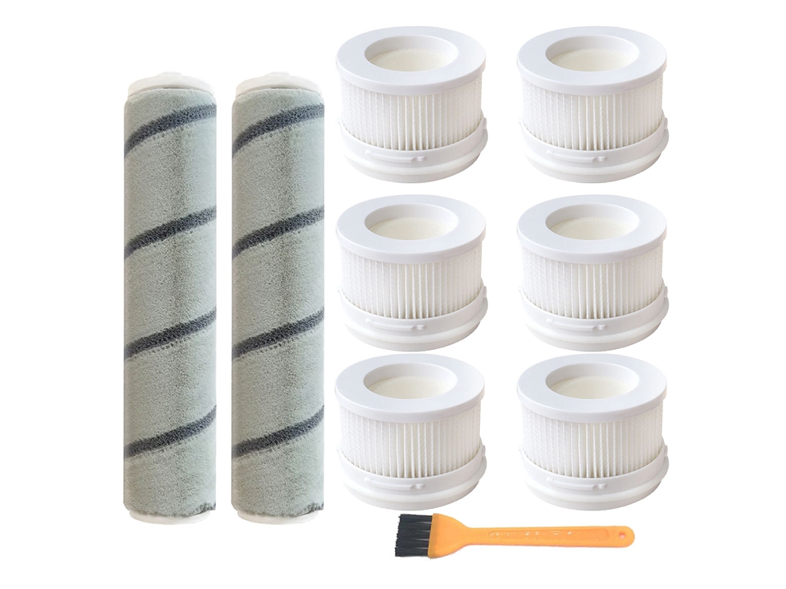Escova principal de rolamento, filtros hepa, pente de limpeza para xiaomi mijia 1c, portátil, sem fio, aspirador de pó, escovas de rolo