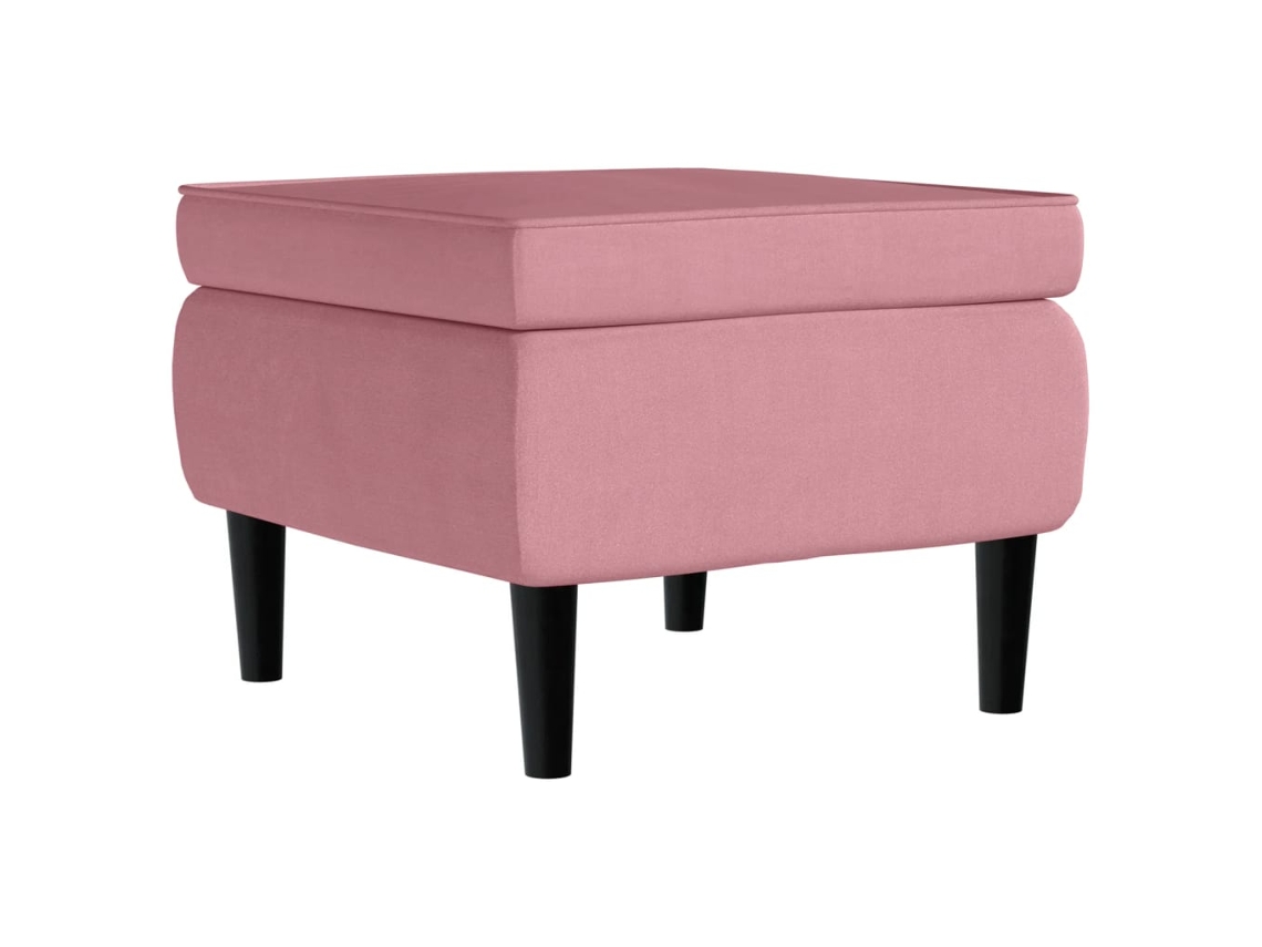 Stool, Stools Vidaxl Cor-de-rosa Veludo (n/a)