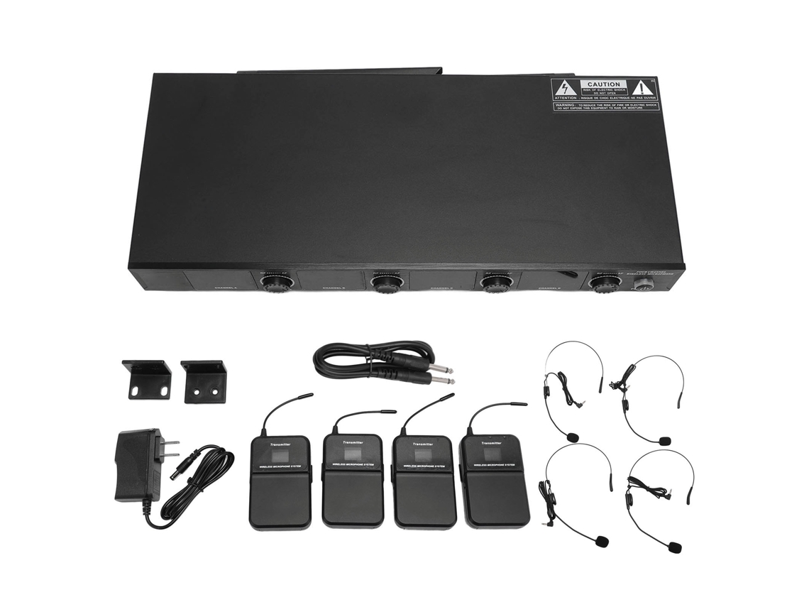 Sistema Iem Sem Fio EOOCOO (transmissão Sem Fio de 4 Canais para Monitoramento Musical Intra auricular)