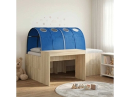 Vidaxl Cama Com Túnel Com Prateleira 3 Unid. Carvalho Sonoma E Azul
