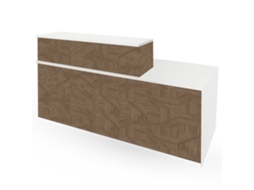 Balcão De Recepção Apolo Adaptado Para Pessoas Com Mobilidade Reduzida. Esquerda. 105,5 X 240 X 71,9 Cm. Kubic. Ofilike