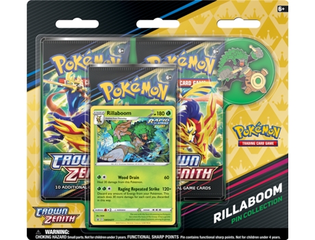 POKEMON Crown Zenith 3-Pack Blister Pin Collection (Inglês - 6 anos)