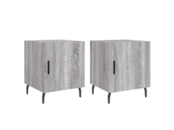 Bedside Cabinet, Bedside Cabinets Vidaxl Cinzeto Madeira Processada (n/a)