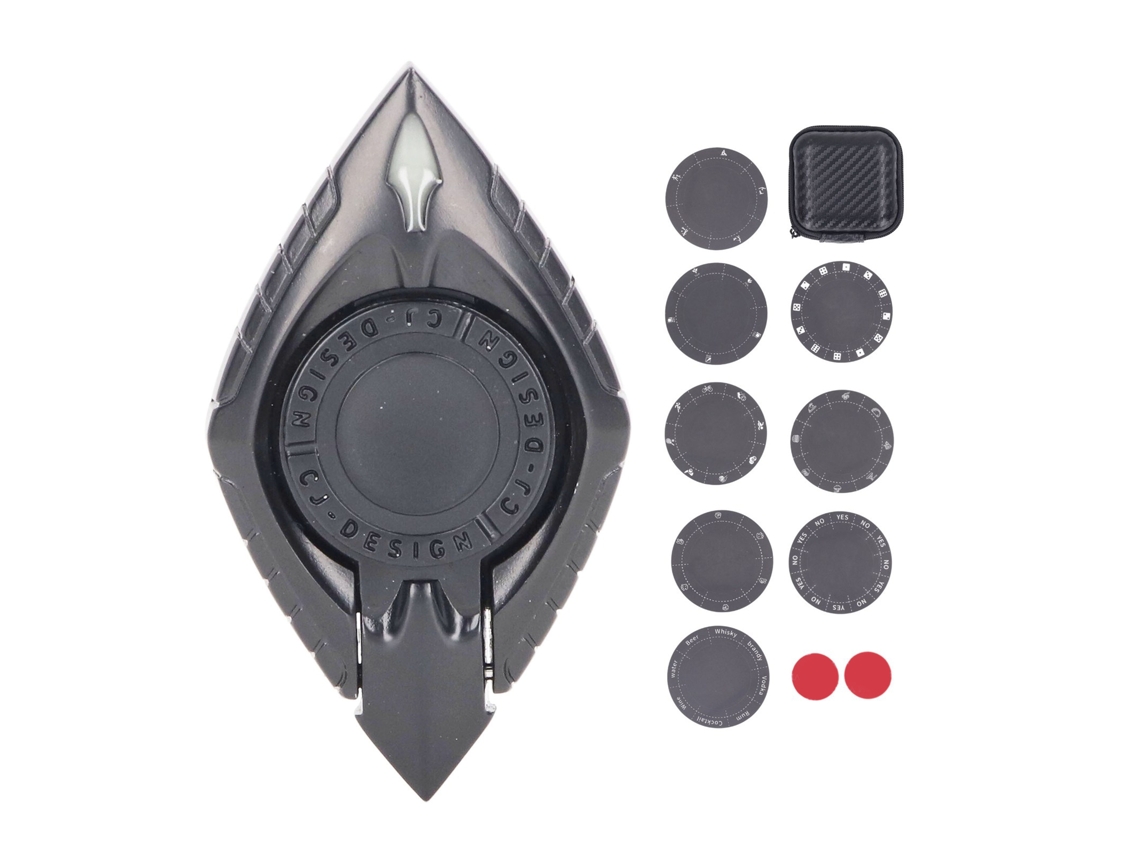 Mali brinquedo Sensorial Rotativo de Metal para Aliviar Estresse com Suporte Celular Cinza