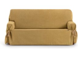 Capa de Sofá 3 Lugares EYSA Mid com Laços (110 x 70 x 230 cm - Poliéster e Algodão - Amarillo)
