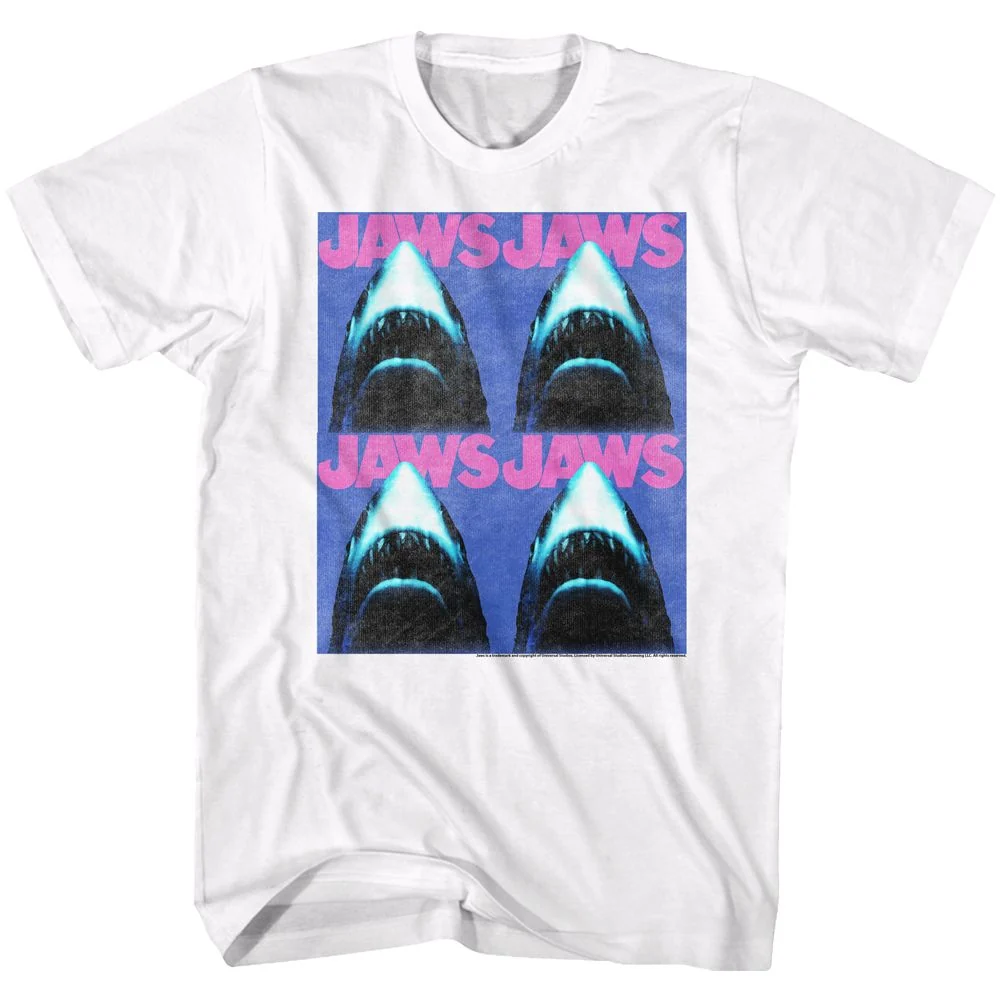 Rockinstone Jaws Movie Jaws4 White Adult T-shirt Size:m