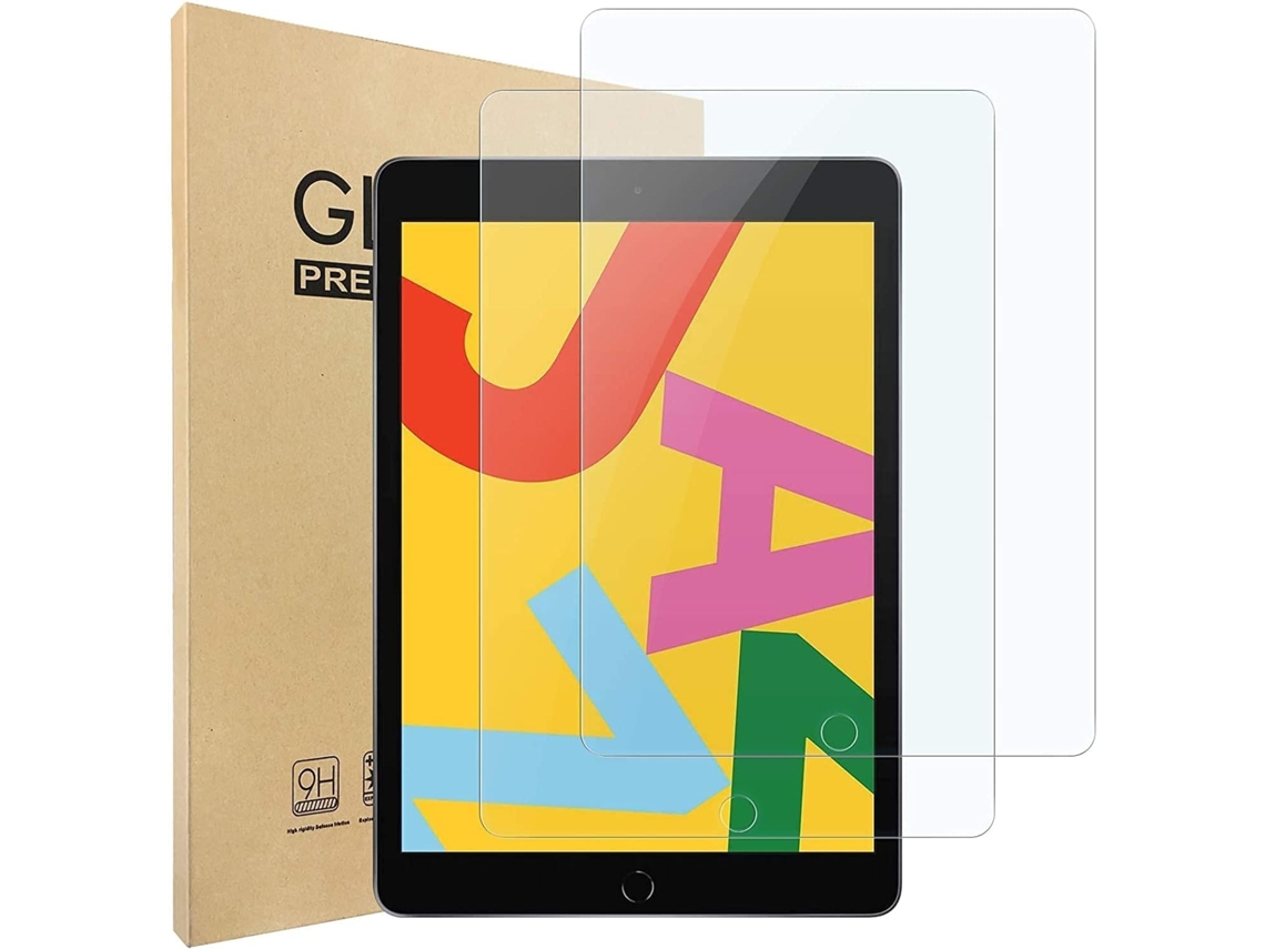 Kit com 2 películas de vidro temperado para iPad 10.2 (2019/2020/2021) antirriscos