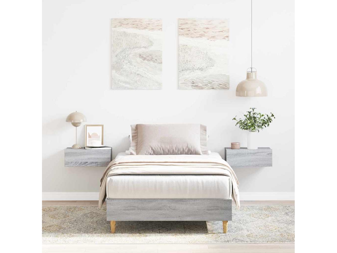 Vidaxl Estrutura Da Cama Cinza Sonoma 203 X 93 X 25 Cm