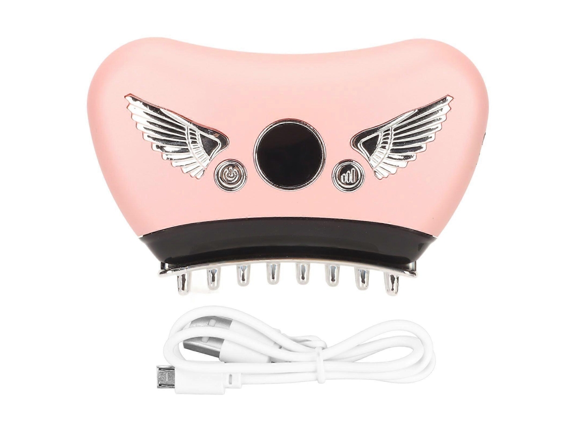 Massageador Elétrico Gua Sha Com 16 Engrenagens De Vibração, Compressa Quente, Escova De Massagem Para Raspagem De Pele, Rosa