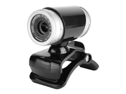 Câmera Web Usb Hd De 0,3 Megapixels Com Microfone, Clip On 360 Graus, Pretoprata Luz Dourada